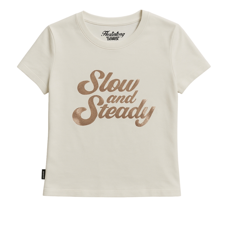 Camiseta Hurlintong Cuello Redondo Para Mujer