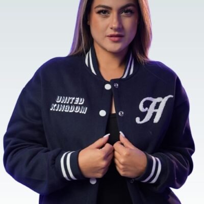Chaqueta Hurlintong Tipo Beisbolera Para Mujer En algodon