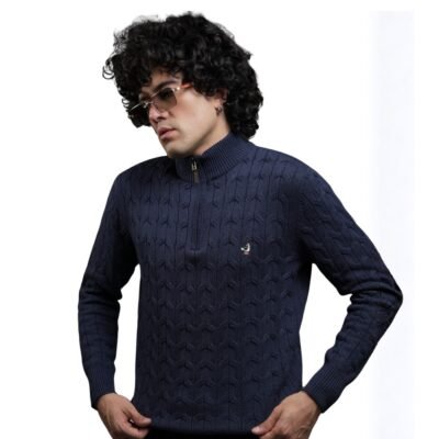 Buzo De Hilo Hurlintong Media Cremallera Para Hombre