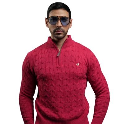 Buzo De Hilo Hurlintong Media Cremallera Para Hombre