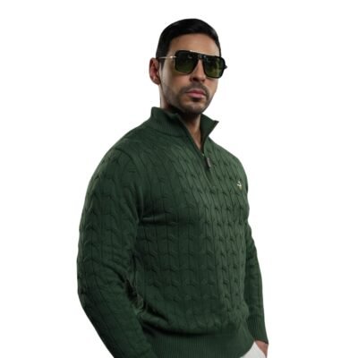 Buzo De Hilo Hurlintong Media Cremallera Para Hombre