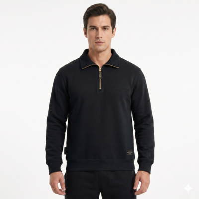 Buzo De Algodon Hurlintong Media Cremallera Para Hombre