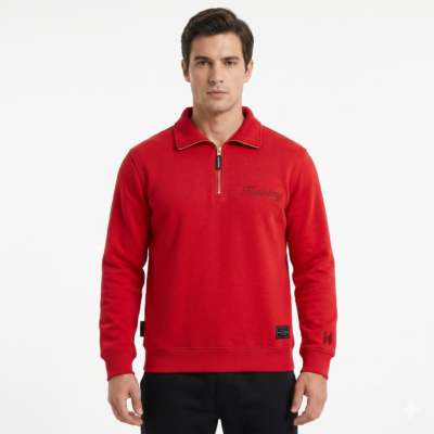 Buzo De Algodon Hurlintong Media Cremallera Para Hombre