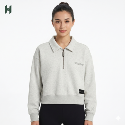 Buzo De Algodon Hurlintong Media Cremallera Para Mujer
