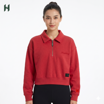 Buzo De Algodon Hurlintong Media Cremallera Para Mujer