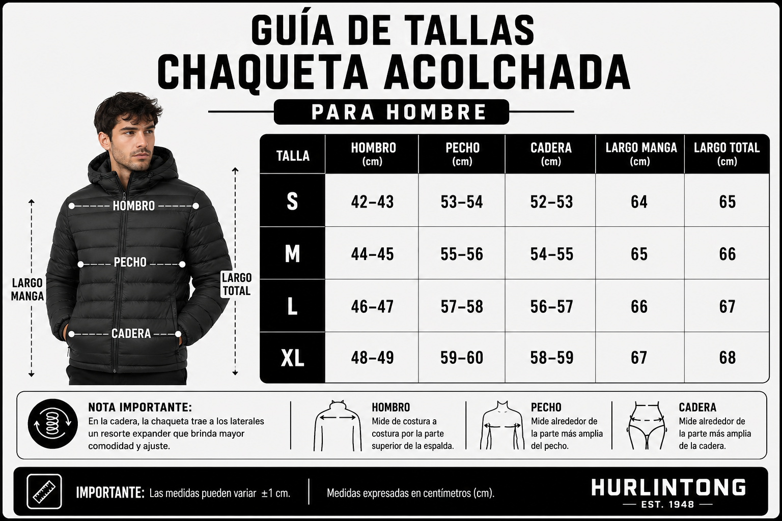Chaqueta Abollonada Hurlintong Para Hombre - Imagen 5