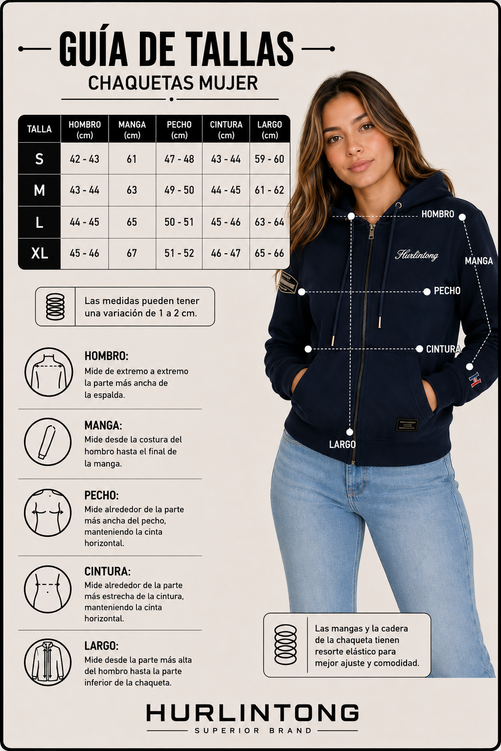 Chaqueta De algodon Para Mujer Marca Hurlintong - Lavanda - London - Imagen 5
